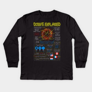 Donuts explained Kids Long Sleeve T-Shirt